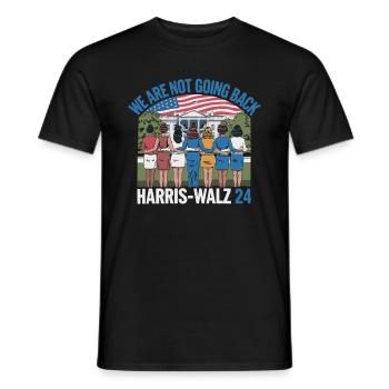 Nous ne reviendrons pas en arrière Harris-Walz 2024 Politique - T-shirt homme - noir - Devant - AI Model Male 178 light (178cm)