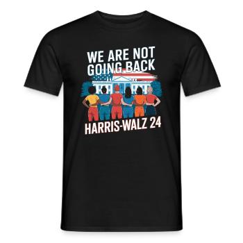 Nous ne reviendrons pas en arrière Harris-Walz 2024 Politique - T-shirt homme - noir - Devant - AI Model Male 178 light (178cm)