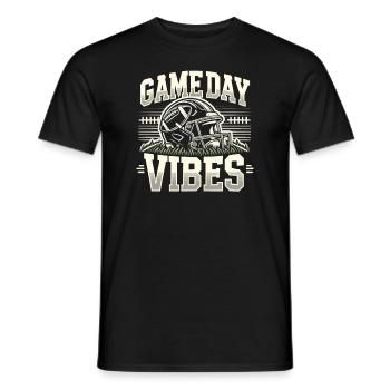 Game Day Vibes-fußballdesign - Männer T-Shirt - Schwarz - Vorne - AI Model Male 178 light (178cm)