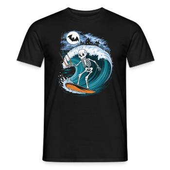 Kitesurfeur Halloween Squelette - T-shirt homme - noir - Devant - AI Model Male 178 light (178cm)