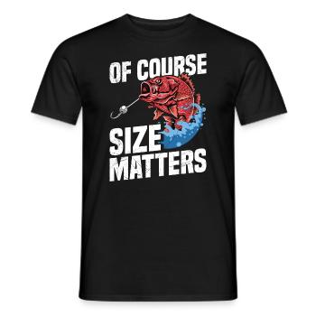 Lors de la pêche, bien sûr, la taille compte. - T-shirt homme - noir - Devant - AI Model Male 178 light (178cm)