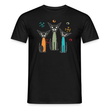 La vie est meilleure avec les chats - T-shirt homme - noir - Devant - AI Model Male 178 light (178cm)