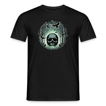 Skeleton Skull Rose Retro Rose Lover Graphic - Men's T-Shirt - black - Front - AI Model Male 178 light (178cm)