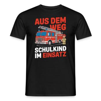 Aus dem Weg Schulkind im Einsatz Einschulung - Männer T-Shirt - Schwarz - Vorne - AI Model Male 178 light (178cm)
