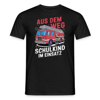 Aus dem Weg Schulkind im Einsatz Einschulung - Männer T-Shirt - Schwarz - Vorne - AI Model Male 178 light (178cm)