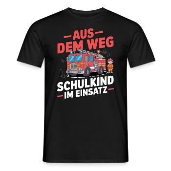 Aus dem Weg Schulkind im Einsatz Einschulung - Männer T-Shirt - Schwarz - Vorne - AI Model Male 178 light (178cm)