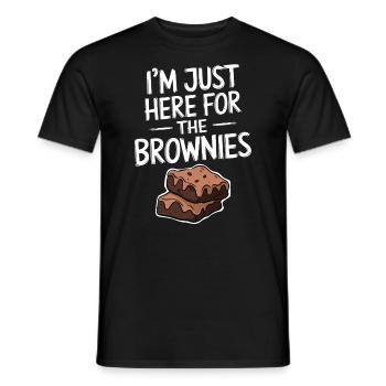 Brownies Spruch Gebäck Lustiges Brownie Geschenk - Männer T-Shirt - Schwarz - Vorne - AI Model Male 178 light (178cm)