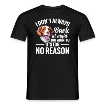 Chien, je n’aboie pas toujours la nuit, mais quand je - T-shirt homme - noir - Devant - AI Model Male 178 light (178cm)