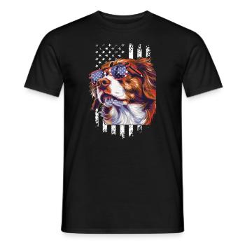 Poussez le style au niveau supérieur avec notre Cool Dog - T-shirt homme - noir - Devant - AI Model Male 178 light (178cm)