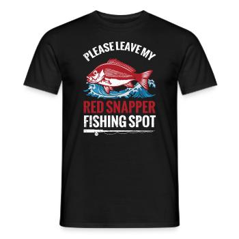 Fishing please leave my red snapper - Men's T-Shirt - black - Front - AI Model Male 178 light (178cm)