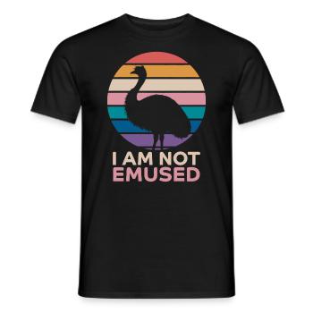 Emu Saying Australia Emus Funny Emu Gift - Men's T-Shirt - black - Front - AI Model Male 178 light (178cm)