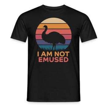 Emu Saying Australia Emus Funny Emu Gift - Men's T-Shirt - black - Front - AI Model Male 178 light (178cm)