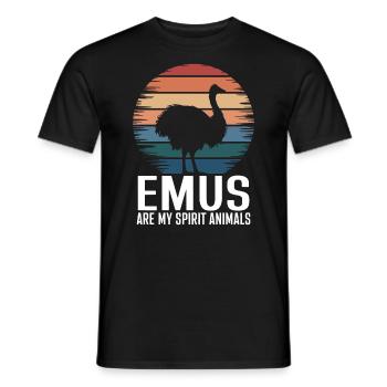 Emu Saying Australia Emus Funny Emu Gift - Men's T-Shirt - black - Front - AI Model Male 178 light (178cm)