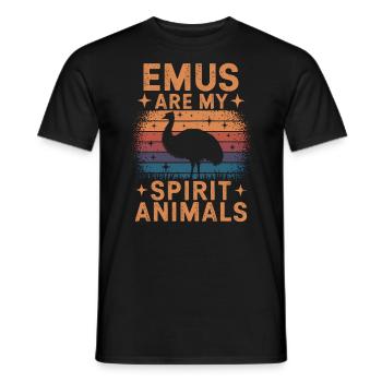 Emu Saying Australia Emus Funny Emu Gift - Men's T-Shirt - black - Front - AI Model Male 178 light (178cm)
