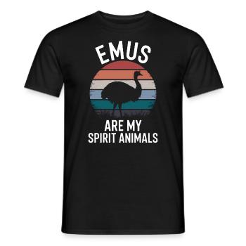 Emu Saying Australia Emus Funny Emu Gift - Men's T-Shirt - black - Front - AI Model Male 178 light (178cm)