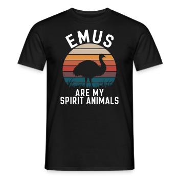 Emu Saying Australia Emus Funny Emu Gift - Men's T-Shirt - black - Front - AI Model Male 178 light (178cm)