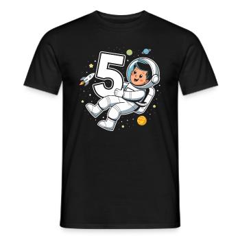 5th Birthday Astronaut Space Adventure for Boys - Männer T-Shirt - Schwarz - Vorne - AI Model Male 178 light (178cm)