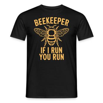 Beekeeper Saying Beekeeping Bee Funny Beekeeper Gift - Men's T-Shirt - black - Front - AI Model Male 178 light (178cm)