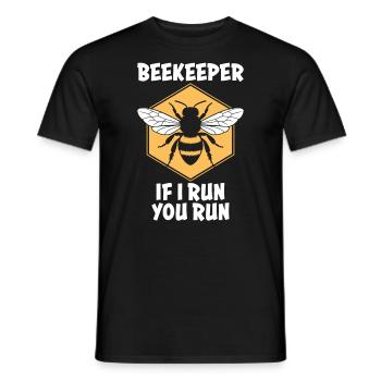 Beekeeper Saying Beekeeping Bee Funny Beekeeper Gift - Men's T-Shirt - black - Front - AI Model Male 178 light (178cm)