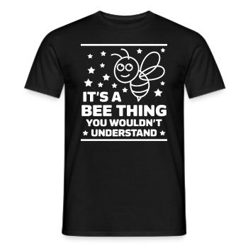 Bee Saying Beekeeper Bee Funny Bee Gift - Men's T-Shirt - black - Front - AI Model Male 178 light (178cm)