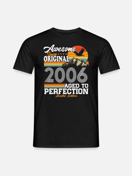 Original 2006 Jahrgang Retro Geburtstag Geschenk - Männer T-Shirt - Schwarz