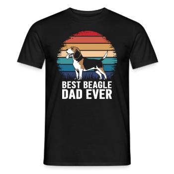 Beagle Dad Dog Father Funny Beagle Gift - Men's T-Shirt - black - Front - AI Model Male 178 light (178cm)