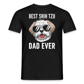 Shih Tzu Saying Dad Funny Shih Tzu Gift - Men's T-Shirt - black - Front - AI Model Male 178 light (178cm)