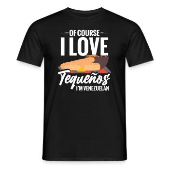 Natürlich Liebe Ich Tequeños, Ich Bin Venezolaner. - Männer T-Shirt - Schwarz - Vorne - AI Model Male 178 light (178cm)