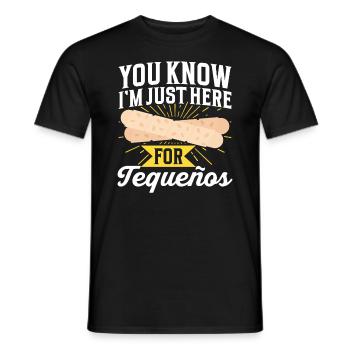 You know I'm only here for Tequeños. - Men's T-Shirt - black - Front - AI Model Male 178 light (178cm)