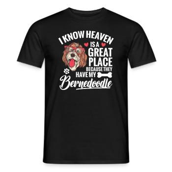 Dog Ew, folks. aw, a Brittany Spaniel - Men's T-Shirt - black - Front - AI Model Male 178 light (178cm)
