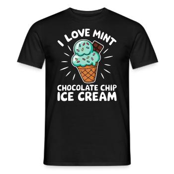 Schoko Minz Eis Spruch Lustiges Minz Eis Geschenk - Männer T-Shirt - Schwarz - Vorne - AI Model Male 178 light (178cm)