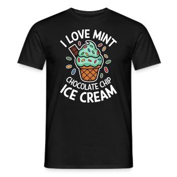 Schoko Minz Eis Spruch Lustiges Minz Eis Geschenk - Männer T-Shirt - Schwarz - Vorne - AI Model Male 178 light (178cm)