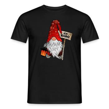 Babo Gnome Christmas Gnome - Men's T-Shirt - black - Front - AI Model Male 178 light (178cm)