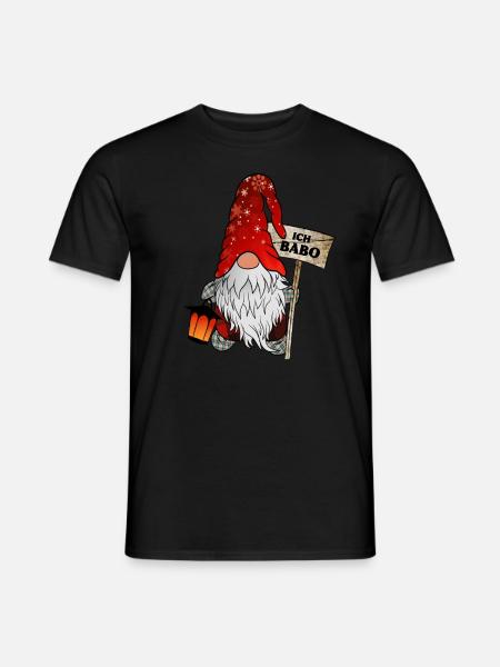 Babo Gnomo Gnomo di Natale - T-shirt uomo - nero