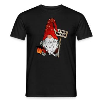Helfer Wichtel Weihnachtsgnom - Männer T-Shirt - Schwarz - Vorne - AI Model Male 178 light (178cm)