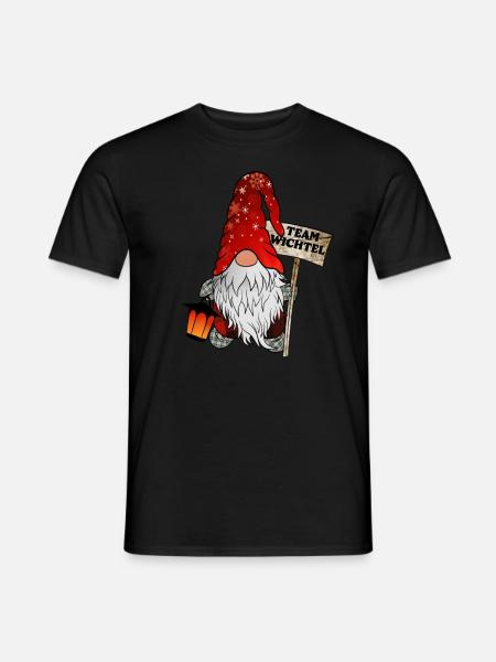 Wichtel Team Weihnachtsgnom - Männer T-Shirt - Schwarz