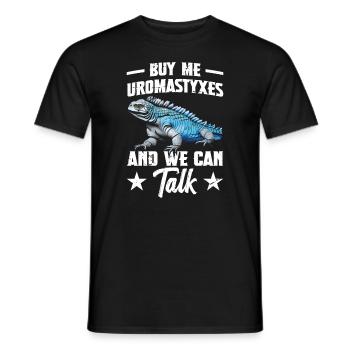Achetez-moi des uromastyx et nous pourrons parler - T-shirt homme - noir - Devant - AI Model Male 178 light (178cm)