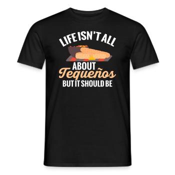 La vie n’est pas seulement une question de tequeños, mais c’est - T-shirt homme - noir - Devant - AI Model Male 178 light (178cm)