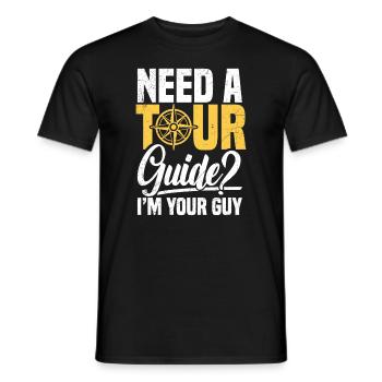 Need a guide? I'm your type - Men's T-Shirt - black - Front - AI Model Male 178 light (178cm)