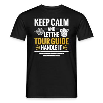 Restez calme et laissez-vous faire - T-shirt homme - noir - Devant - AI Model Male 178 light (178cm)