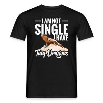 Ich Bin Nicht Alleinstehend, Ich Habe Winzige - Männer T-Shirt - Schwarz - Vorne - AI Model Male 178 light (178cm)