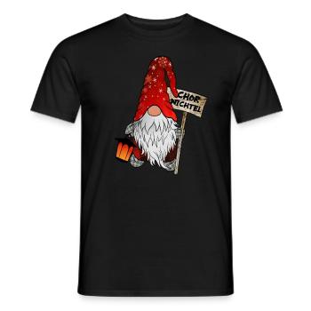 Chor Wichtel – Der musikalische Weihnachtsgnom - Männer T-Shirt - Schwarz - Vorne - AI Model Male 178 light (178cm)