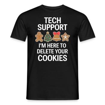 Cookies Saying Funny Christmas Cookies Gift - Men's T-Shirt - black - Front - AI Model Male 178 light (178cm)