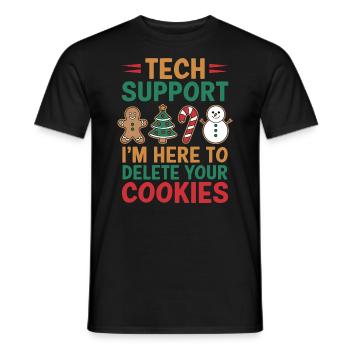 Cookies Saying Funny Christmas Cookies Gift - Men's T-Shirt - black - Front - AI Model Male 178 light (178cm)