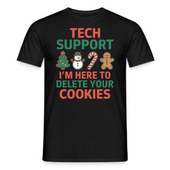 Cookies Saying Funny Christmas Cookies Gift - Men's T-Shirt - black - Front - AI Model Male 178 light (178cm)