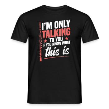 Piccolo: "I'll only talk to you if you know - Men's T-Shirt - black - Front - AI Model Male 178 light (178cm)