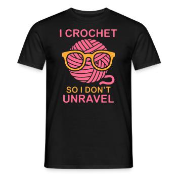 Crochet Saying Wool Funny Crochet Gift - Men's T-Shirt - black - Front - AI Model Male 178 light (178cm)