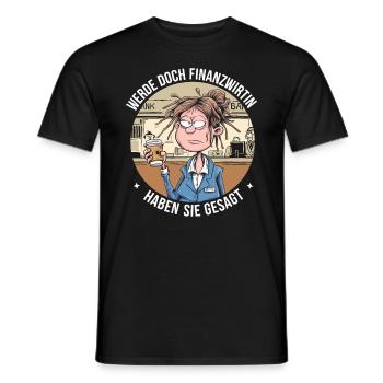 Devenez un économiste financier drôle de dicton de banque - T-shirt homme - noir - Devant - AI Model Male 178 light (178cm)