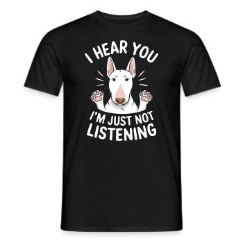 Bull Terrier Dire Drôle Bull Terrier Cadeau - T-shirt homme - noir - Devant - AI Model Male 178 light (178cm)