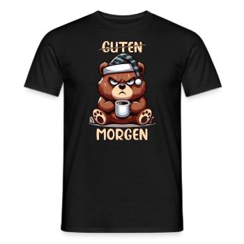 Morning grouch, , good morning - Men's T-Shirt - black - Front - AI Model Male 178 light (178cm)